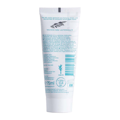 Dentifricio senza fluoro con xilitolo – Menta piperita & Salvia